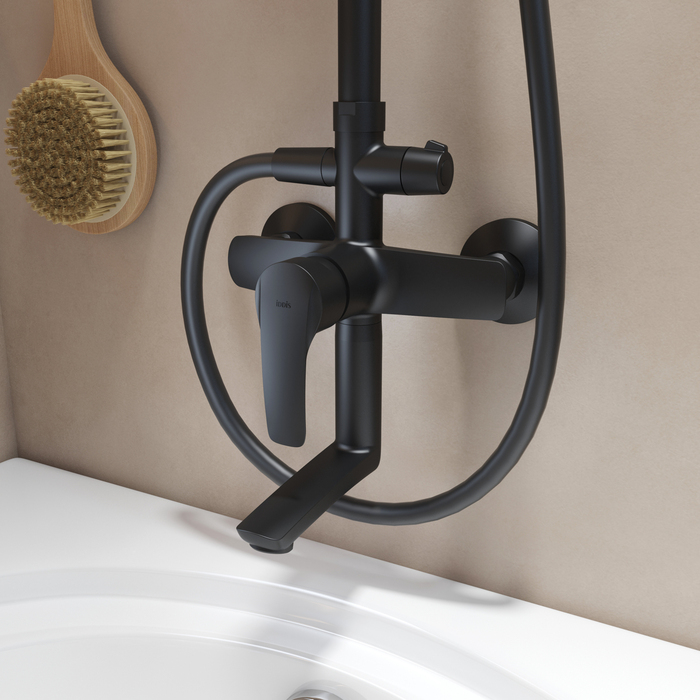 Смеситель с верхним душем и изливом