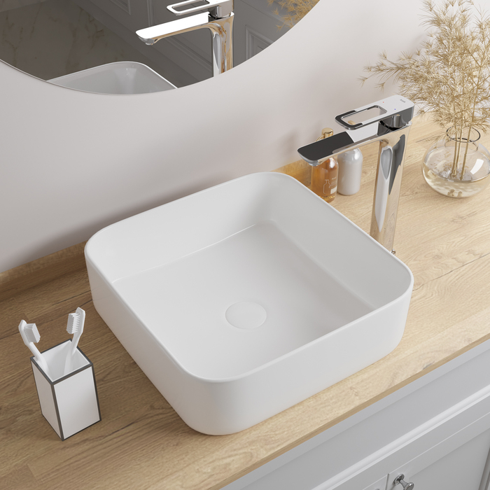 Умывальник накладной, белый, глянцевый 