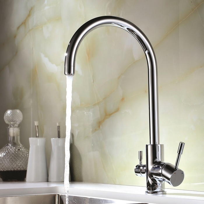 Смеситель для кухни из латуни с каналом для фильтрованной воды Kitchen F