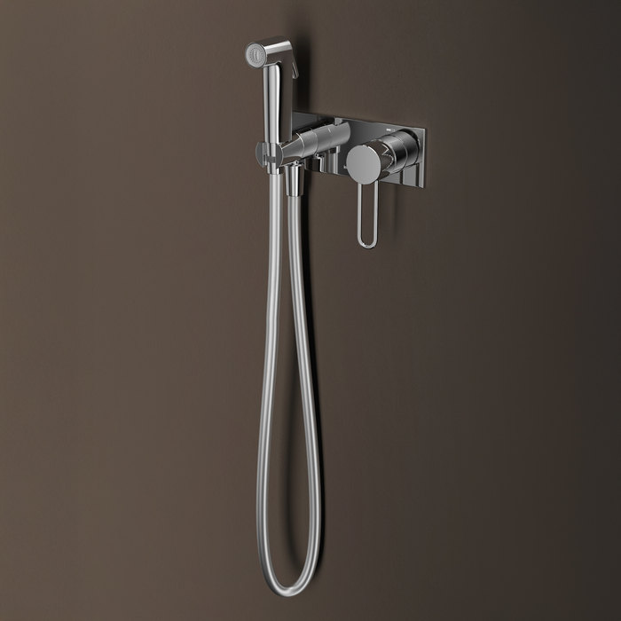 Смеситель скрытого монтажа с гигиеническим душем